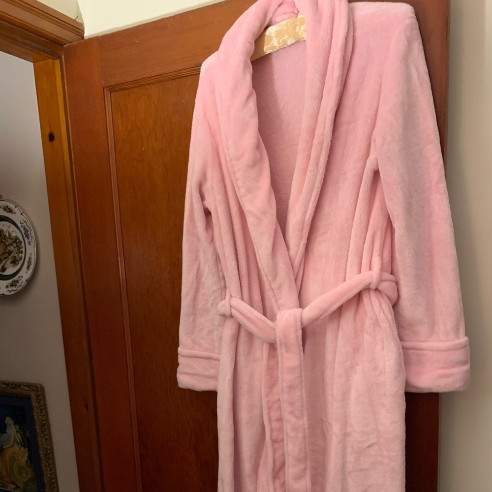 Plush pink robe